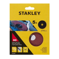 STANLEY DISCO IN CARTA ABRASIVA PER SMERIGLIATRICI Ø 115  GRANA 60 CONFEZIONE DA 5 PZ 
