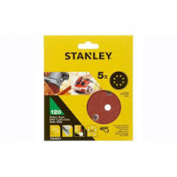 Stanley Disco abrasivo per levigatrici roto orbitali 125 mm gr.120  confezione da 5 pz 