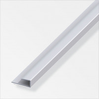 Profilo per bordo per paquet e laminato in alluminio alfer aluminium 15x7mm 1mt