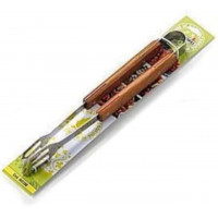 Pinza acciaio inox con manico in legno cm 39 Ompagrill