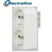 ADATTATORE SALVASPAZIO 2P UNIVERSALI BIANCO ELECTRALINE 