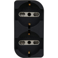 ADATTATORE SALVASPAZIO 2P UNIVERSALE NERO ELECTRALINE 