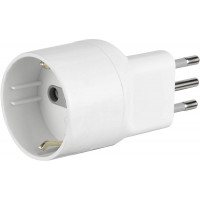 ADATTATORE SCHUKO 10A DISASSATO BIANCO 
