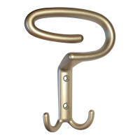 APPENDIABITO 2 GANCI  ZAMA /ALLUMINIO SATINATO  70X140 MM 