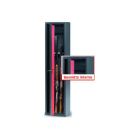 Armadio portafucili vigor 5 posti con  tesoretto 31x22x138h