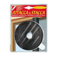 Nastro velcro bioadesivo attacca e stacca per zanzariera 6.6mt