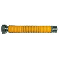 Attacchino inox per gas 1/2mf 200/410 mm estensibile rivestito 