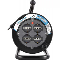AVVOLGICAVO COMPACT 15MT 4 PRESE UNIVERSALI 