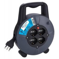 Avvolgicavo prolunga elettrica ml. 5 3x1,5 4 bipasso 2p+t schuko 