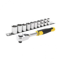 Set kit cricchetto con bussole 11 pz attacco 3/8" Stanley da D.8-17mm