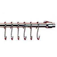 BARRA CROMATA 60 CM CONFEZIONE CON 6 GANCI  