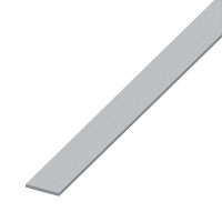 Barra Piatta Alluminio 20x2mm Effetto Acciaio Inox 1 Metro