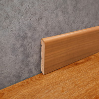 Battiscopa  liscio impiallacciato essenza ciliegio 80x13x2400 mm 