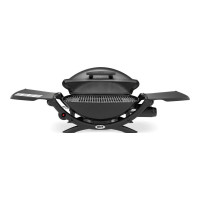 BARBECUE A GAS GIARDINO WEBER Q2000  PIASTRA GHISA PORTATILE BBQ H. 66,1 cm. x L. 130,6 cm. x P. 61,8 cm.
