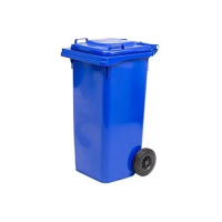 Bidone Quadro con ruote Lt.120 Blu