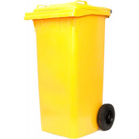 Bidone Quadro con ruote Lt.120 Giallo
