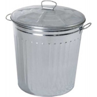 Bidone zincato con coperchio litri 62 Biacchi Ettore