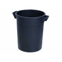 Bidone Nero Pattumiera con Coperchio Lt 100