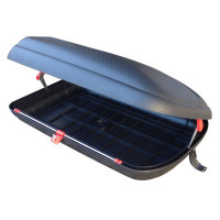 Box tetto auto in polipropilene superficie finitura carbonio133 x 77.8 x h 34.5 cm