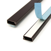 Electraline canalina passacavo autoadesiva, lunghezza 2 m, misura 20x10 mm, marrone