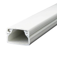 CANALINA SINGOLA  CON COPERTURA FRONTALE 20X10MM MT 2 BIANCA 