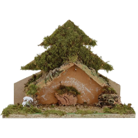 CAPANNA ALBERO 33x14x25 CM CON LUCI BATTERIA 
