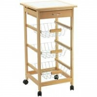 Carrello cucina Calgary con 3 cesti cm 37x37x75 Dimo