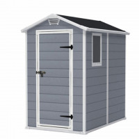 Casetta da giardino Manor 4x6 grigia 130x192x198 cm Keter