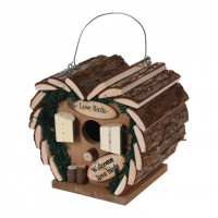 CASETTA UCCELLI LEGNO 17X17 CM 