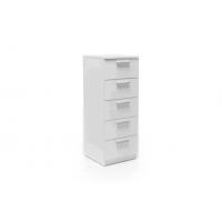 Cassettiera Chelsea S5C Bianca 41x43xH108 cm