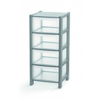 Cassettiera Tower 4 cassetti grigia 83 cm Domoliving