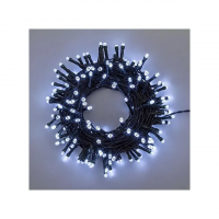 Luci di Natale Catena Lineare 160 Led Bianco 11,5mt Con 8 giochi luce 