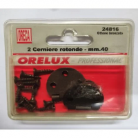 oreca  cerniere rotonde 40mm ottone bronzato
