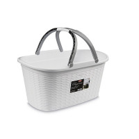 Cesta Ovale Elegance con Manici Stone Gray 35lt