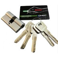 CILINDRO EUROPEO FRIZIONATO A 5 CHIAVI CON CHIAVE CANTIERE 60 MM (30+30) NICHEL SATINATO 
