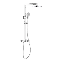 Colonna doccia Flores cromata soffione in abs D.25 cm doccetta D. 10 cm 