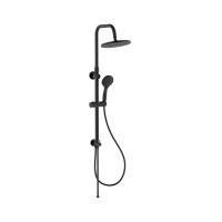 Colonna doccia 5 getti nero opaco - Serie Papete soffione D. 25 cm  
