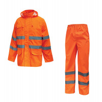 U-power Completo giacca e pantaloni anti pioggia Cover Orange Fluo Taglia XXL