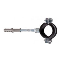 Coppia collari isofonici completi per tubo pvc D.54mm 