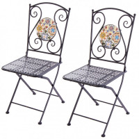 Coppia Sedia Mosaico FLOWER 90x41.5 cm