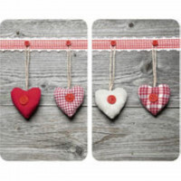 Coprifornelli in vetro universale Hearts 2 pezzi Wenko