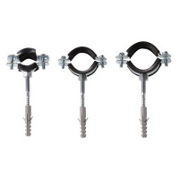 Coppia collari isofonici completi per tubo pvc diametro 35mm 