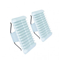 Coppia griglie esterno-interno con molle 166x166mm , per tubo da 80/125 mm. 