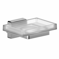 Idro bric Porta saponetta serie cubo a muro in vetro satinato