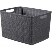 Cesto quadrato Curver Jute grigio 28x28x27 cm Keter