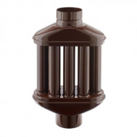 cambiatore calore porcellanato 8 tubi cilindrici Smalto marrone   D.10 cm 