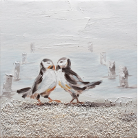 Dipinto su tela soggetto colombelle 30 x 30 cm