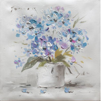 Dipinto su tela soggetto fiori 30X30 cm  