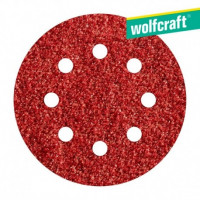 Carta vetrata wolfcraft  80 g D. 125 mm confezione da 5 pz 