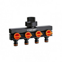 Claber presa rubinetto a quattro vie con rubinetti 3/4"